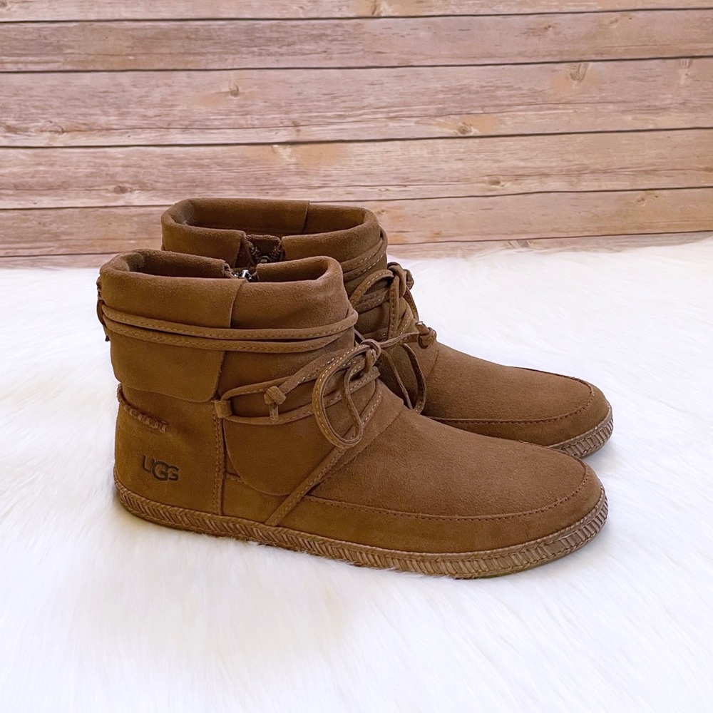 UGG Women’s Reid Ankle Moccasin Chestnut Booties